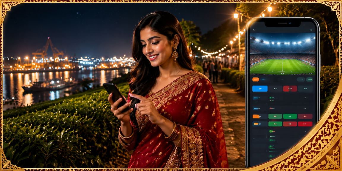 A scene of playing the b88 lottery on mobile at a tea garden in Narayanganj